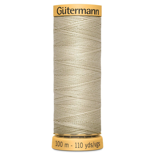 718 Gutermann Natural Cotton Thread 100m - Pale Beige