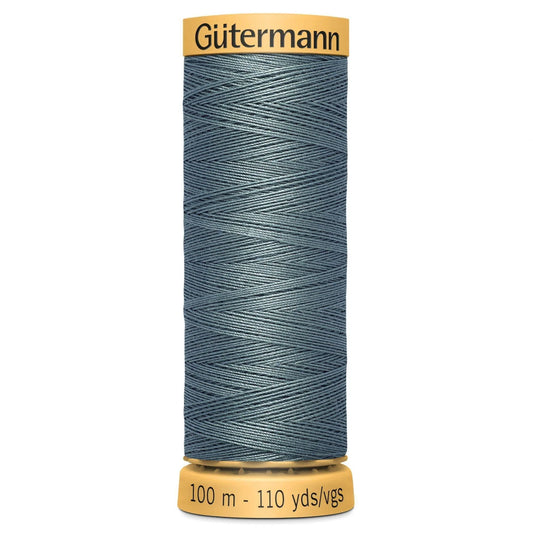 7414 Gutermann Natural Cotton Thread 100m - Grey Blue