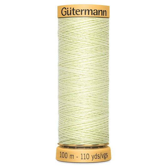 128 Gutermann Natural Cotton Thread 100m - Yellow Cream