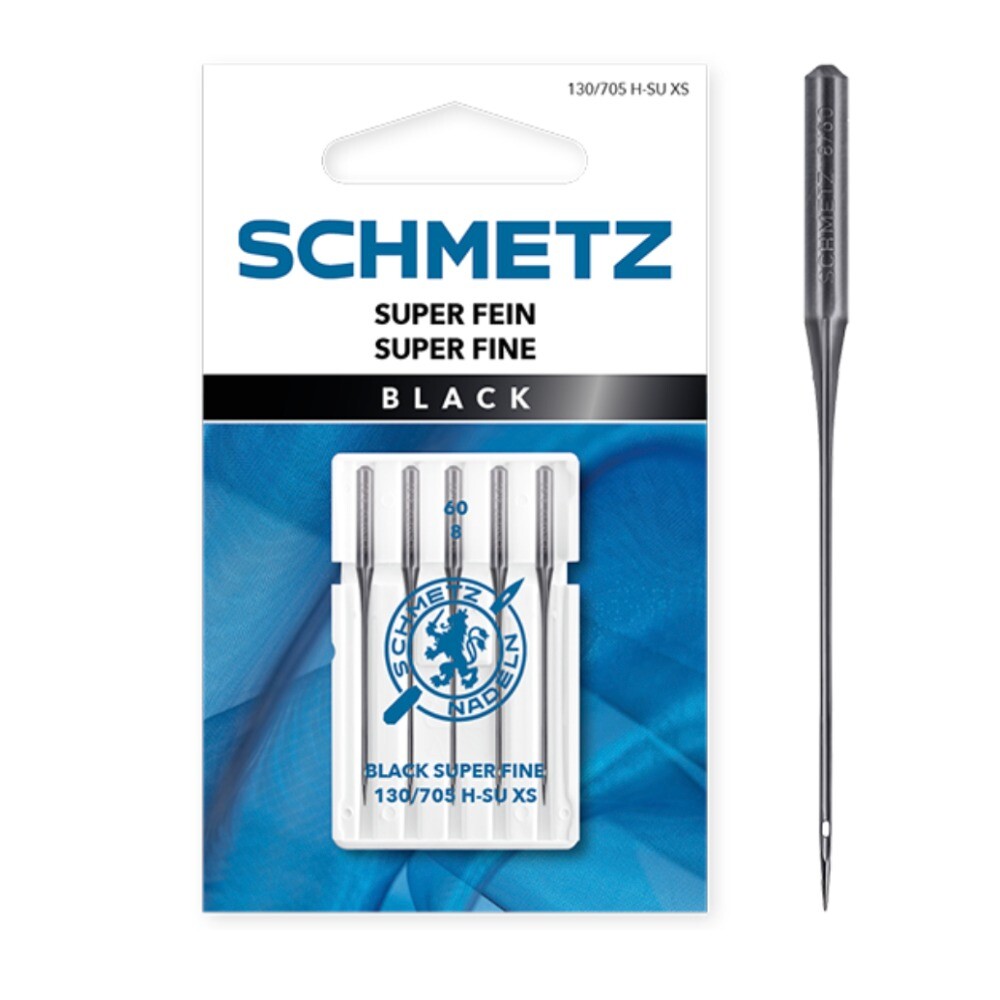 Schmetz Black Super Fine Size 70 Machine Needles 5 Piece Card SCH-717337
