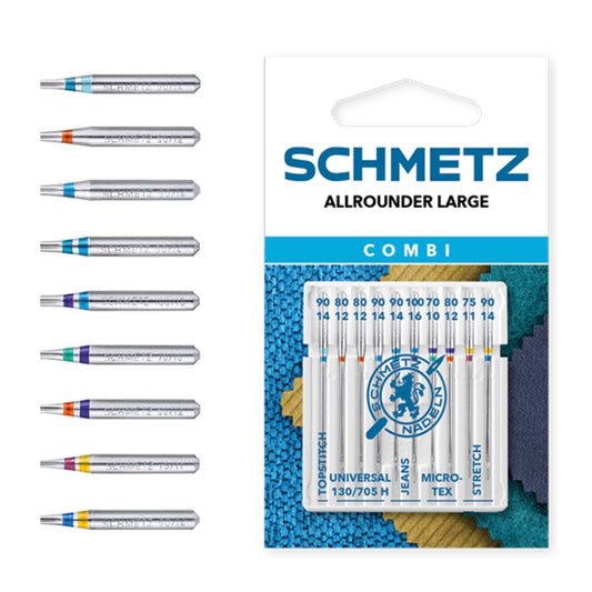 Schmetz Combi Allrounder Large Size 70-100 Machine Needles 10 Piece Card SCH-717737