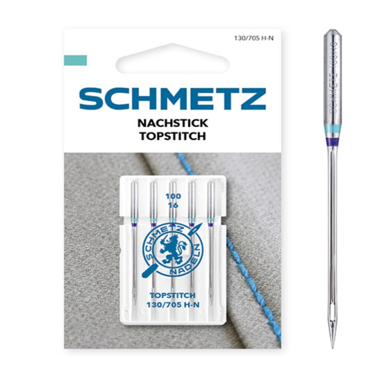 Schmetz Top Stitch Size 100 Machine Needles 5 Piece Card SCH-717877