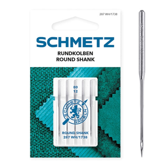 Schmetz Round Shank Size 80 Machine Needles 5 Piece Card SCH-717967