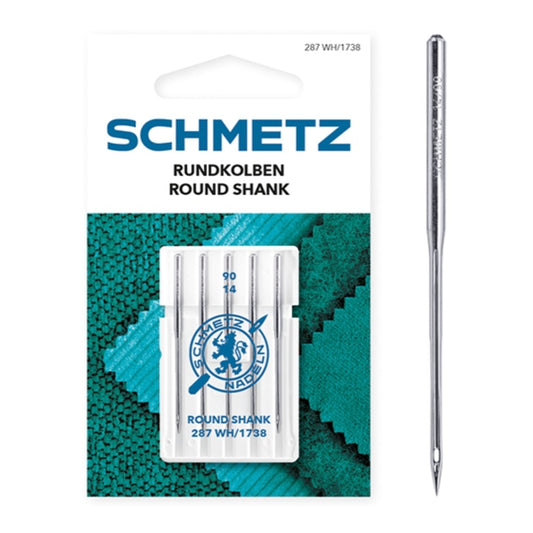 Schmetz Round Shank Size 90 Machine Needles 5 Piece Card SCH-717987