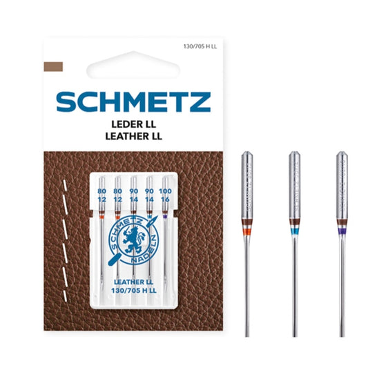 Schmetz Leather Size 80-100 Machine Needles 5 Piece Card SCH-718827