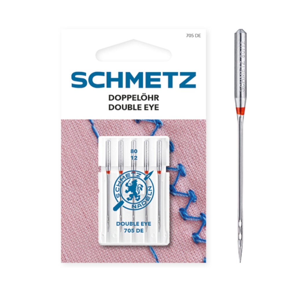 Schmetz Double Eye Size 80 Machine Needles 5 Piece Card SCH-718977
