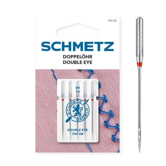 Schmetz Double Eye Size 80 Machine Needles 5 Piece Card SCH-718977