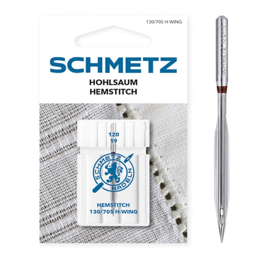 Schmetz Wing Needle Size 120 Hemstitch Machine Needle Single Piece Card SCH-719007