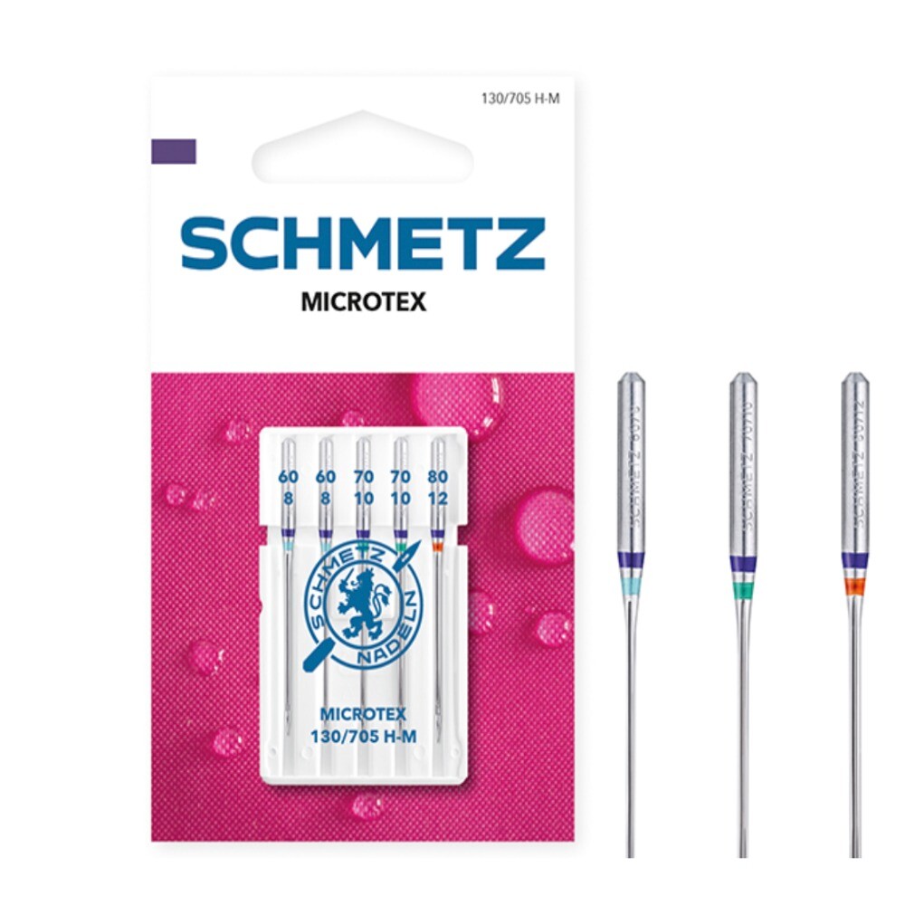 Schmetz Microtex Size 60-80 Machine Needles 5 Piece Card SCH-719137