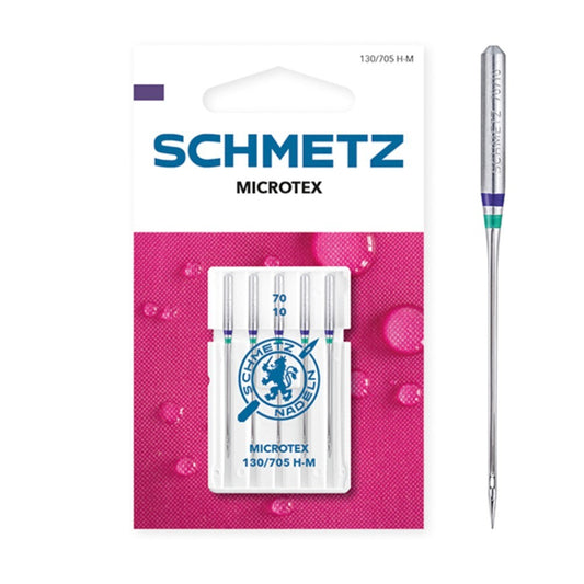 Schmetz Microtex Size 70 Machine Needles 5 Piece Card SCH-719177