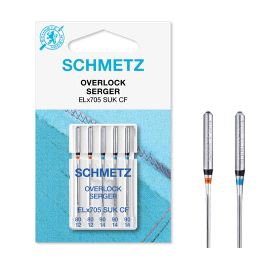 Schmetz Overlock Jersey Sizes 80-90 Machine Needles 5 Piece Card SCH-719407