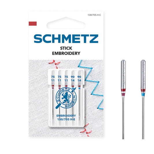 Schmetz Embroidery Size 75-90 Machine Needles 5 Piece Card SCH-719427