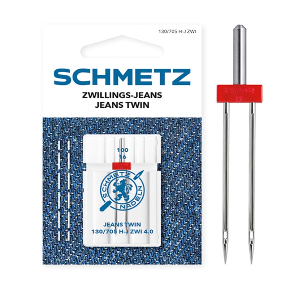 Schmetz Jeans Twin 4.0mm Size 100 1pc Card SCH-719897