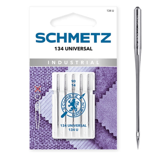 Schmetz 134 Universal Industrial Size 90 Machine Needles 5 Piece Card SCH-786976